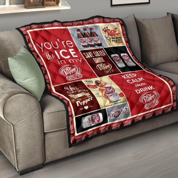 dr pepper diet quilt blanket funny gift for soft drink lover ocgm3