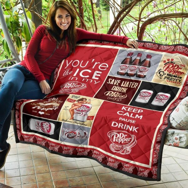 dr pepper diet quilt blanket funny gift for soft drink lover ofhwn