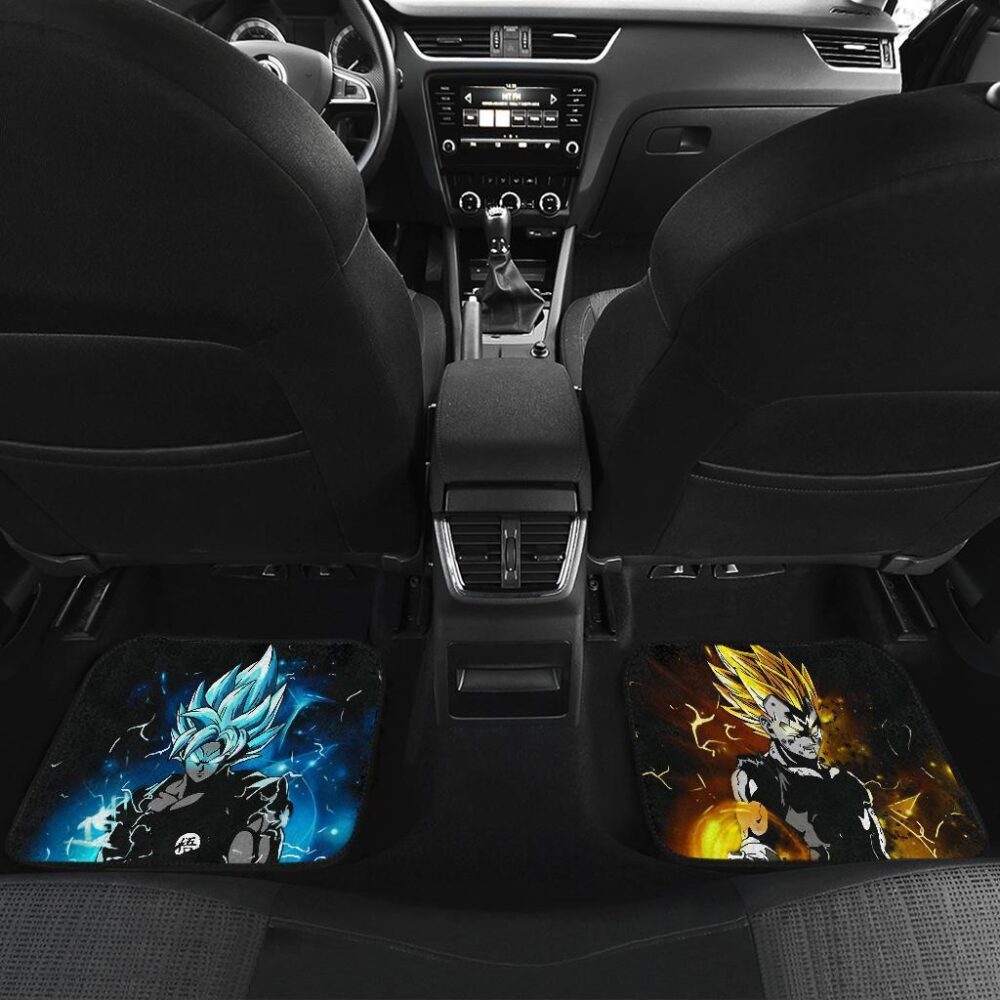 Dragon Ball Car Floor Mats | Goku & Vegeta Ultimate Saiyan Fight Car Floor Mats