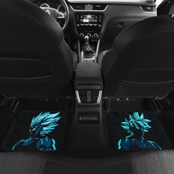 dragon ball car floor mats goku vs vegeta blue skin in black theme car floor mats mhvxv