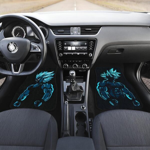 dragon ball car floor mats goku vs vegeta blue skin in black theme car floor mats ynzce