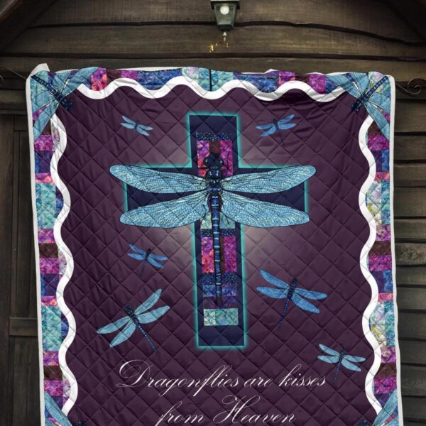 dragonflies are kisses from heaven quilt blanket dragonfly lover cztqz