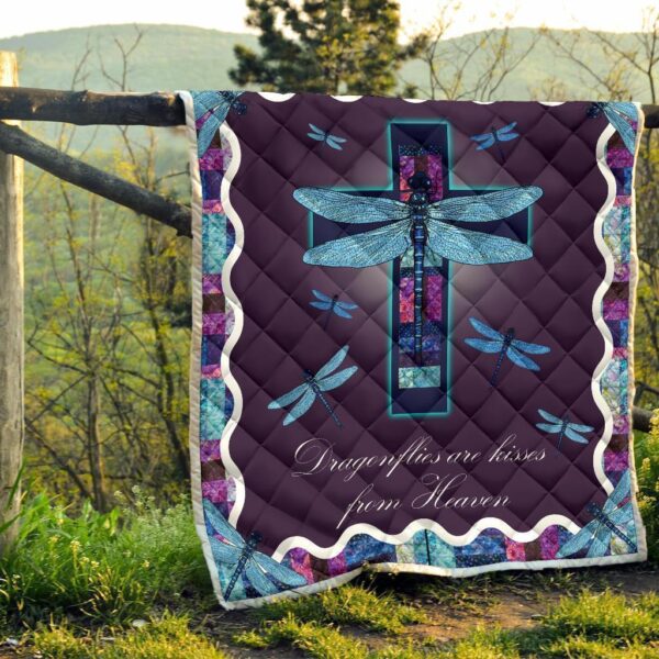 dragonflies are kisses from heaven quilt blanket dragonfly lover vwr3m