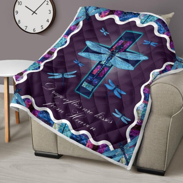 dragonflies are kisses from heaven quilt blanket dragonfly lover xwcg8