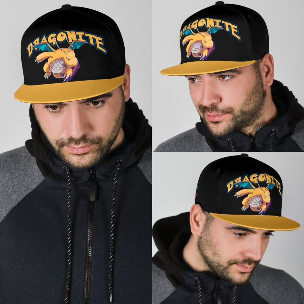 Dragonite Snapback Hat Anime Fan Gift Idea