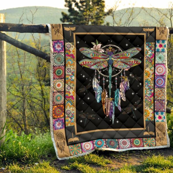 dreamcatcher native dragonfly quilt blanket amazing gift idea e7jbp