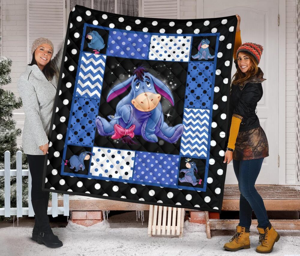 Eeyore Quilt Blanket Cute Gift Idea For Cartoon Fan