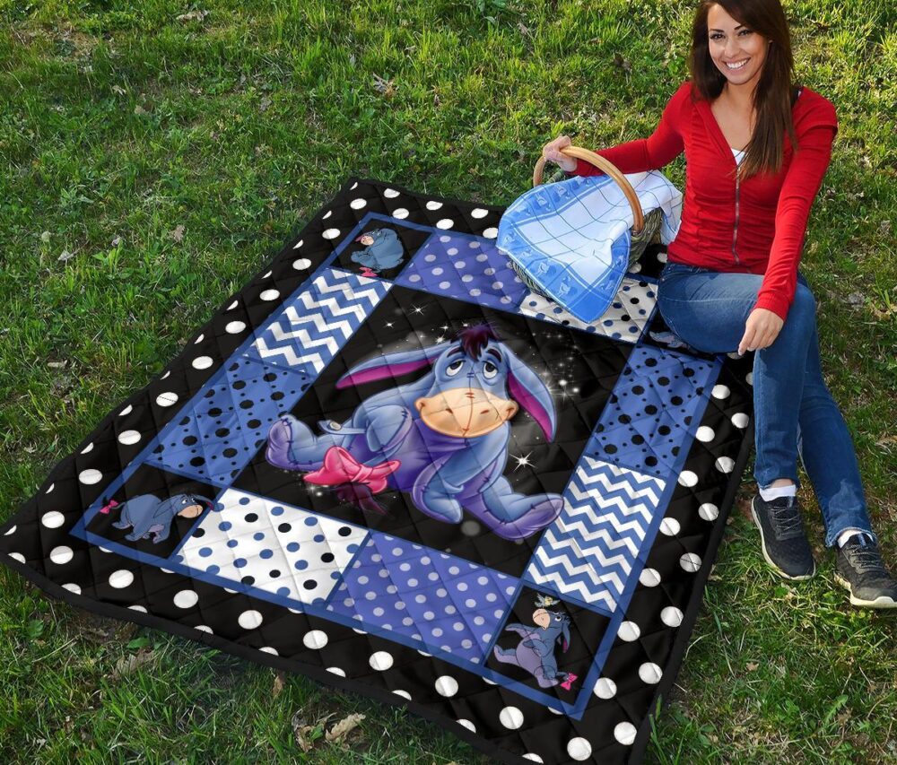 Eeyore Quilt Blanket Cute Gift Idea For Cartoon Fan