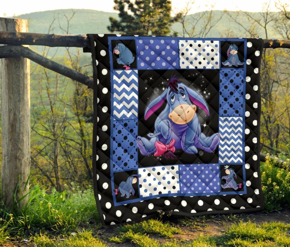 Eeyore Quilt Blanket Cute Gift Idea For Cartoon Fan