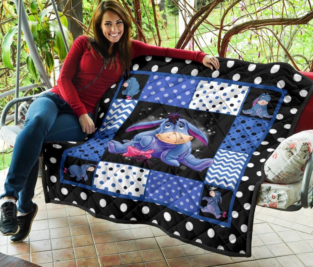 Eeyore Quilt Blanket Cute Gift Idea For Cartoon Fan