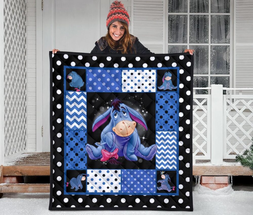 Eeyore Quilt Blanket Cute Gift Idea For Cartoon Fan