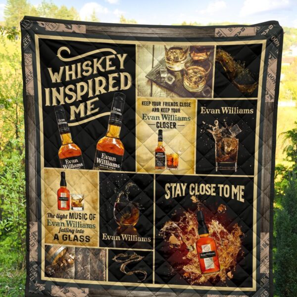 evan william quilt blanket whiskey inspired me funny gift g2fb3