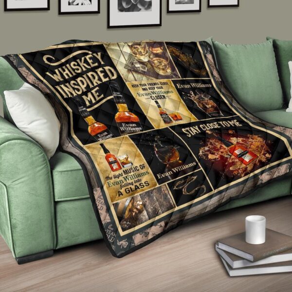 evan william quilt blanket whiskey inspired me funny gift mtciq