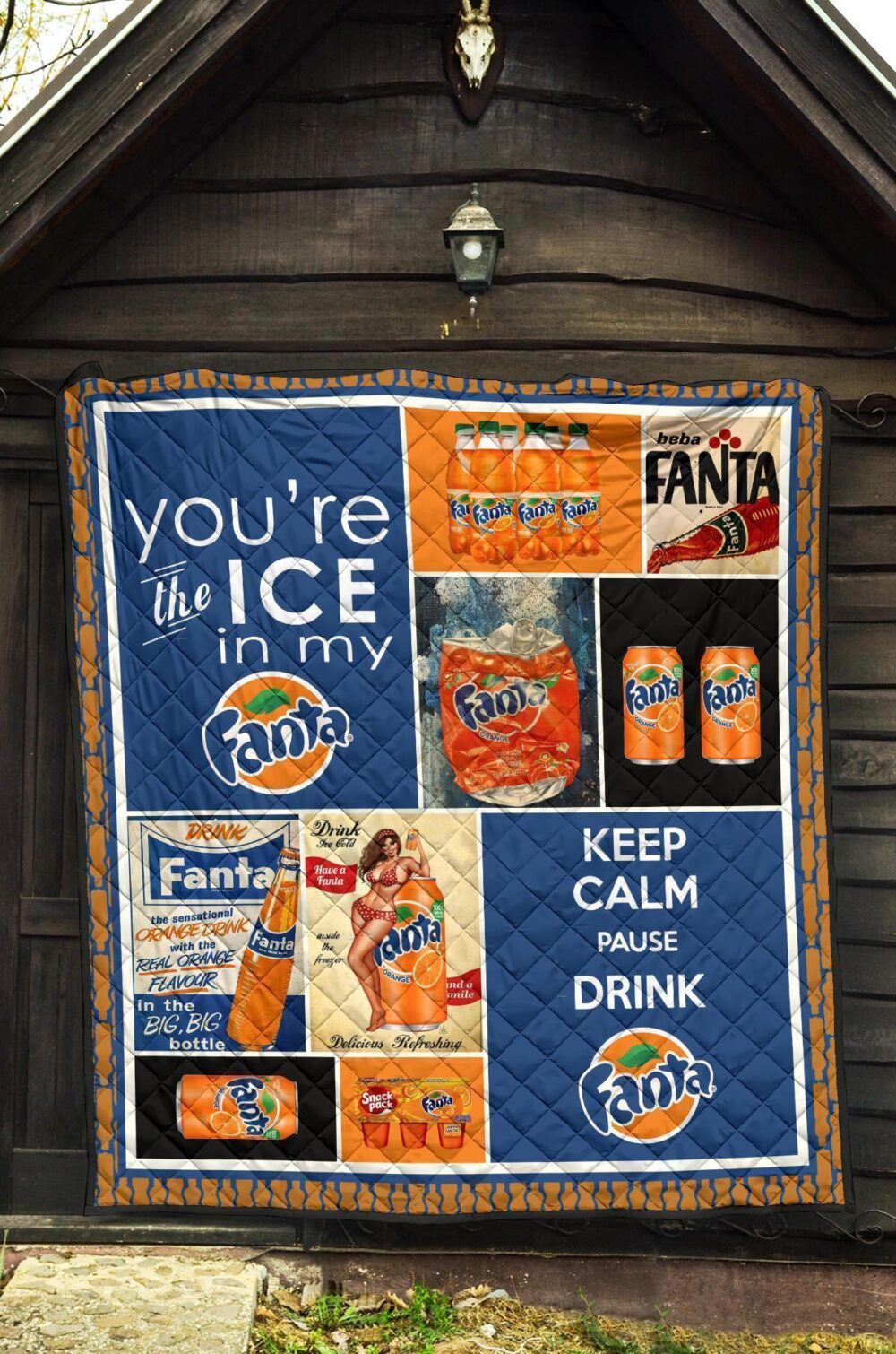 Fanta Quilt Blanket Funny Gift For Soft Drink Lover