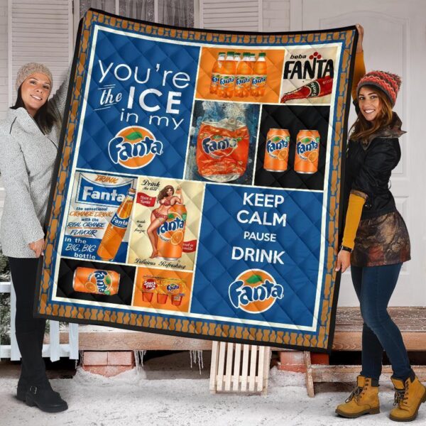 fanta quilt blanket funny gift for soft drink lover 6ahlj