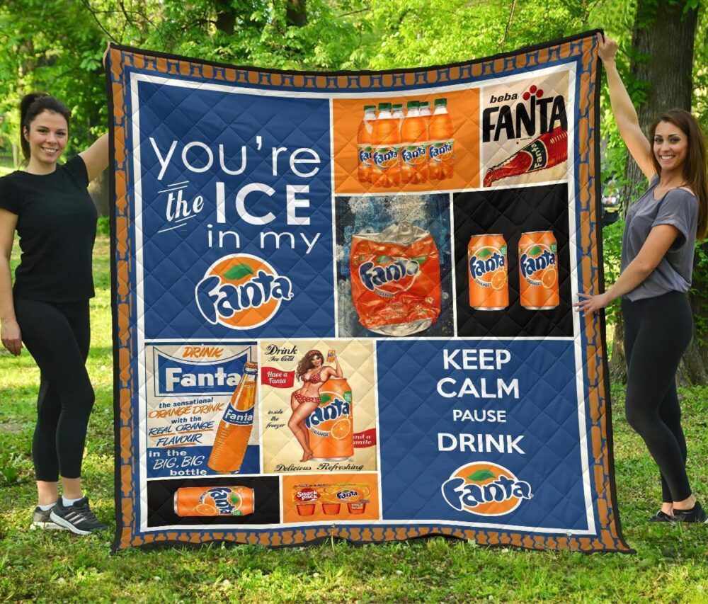 Fanta Quilt Blanket Funny Gift For Soft Drink Lover