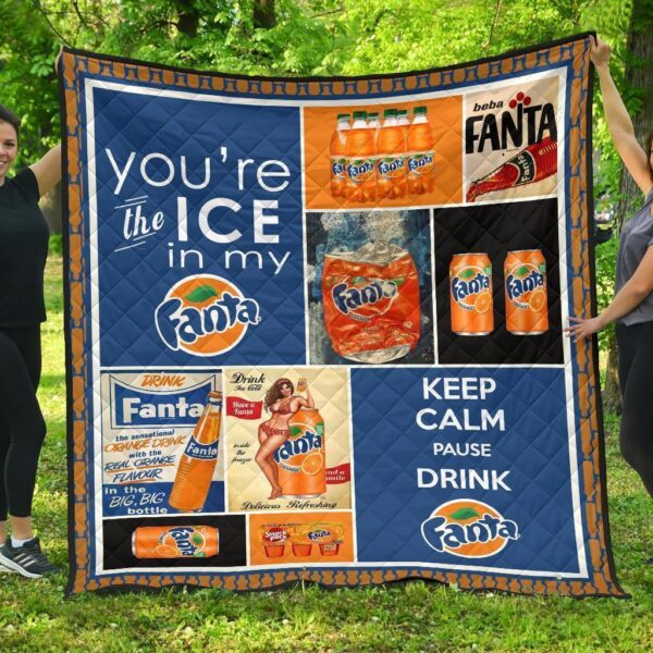 Fanta Quilt Blanket Funny Gift For Soft Drink Lover