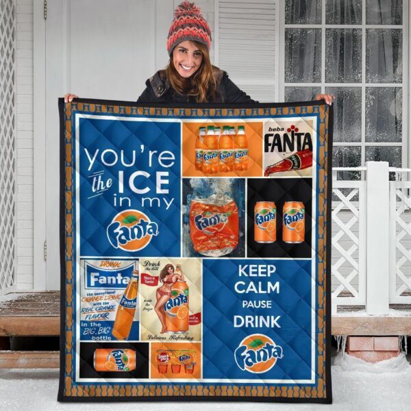 fanta quilt blanket funny gift for soft drink lover gcgif