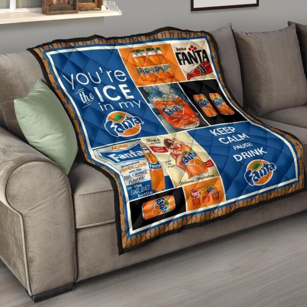 fanta quilt blanket funny gift for soft drink lover i0e17