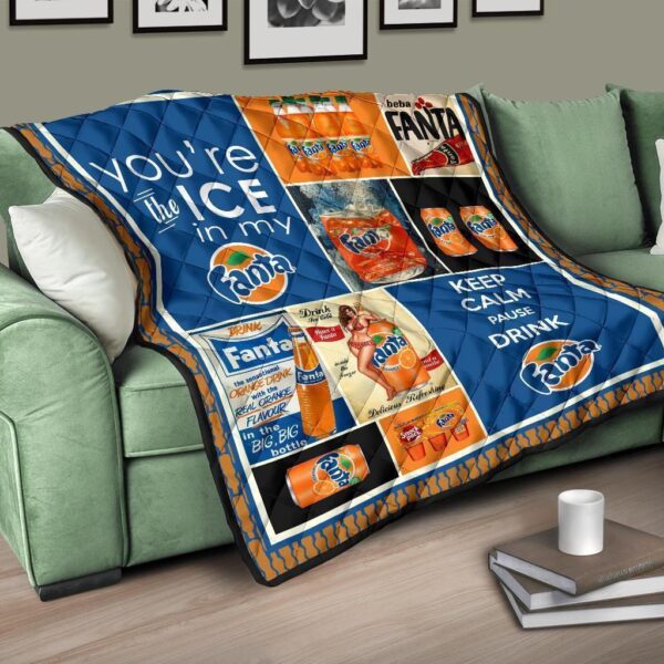 fanta quilt blanket funny gift for soft drink lover pcjqy