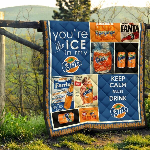 fanta quilt blanket funny gift for soft drink lover ugpke