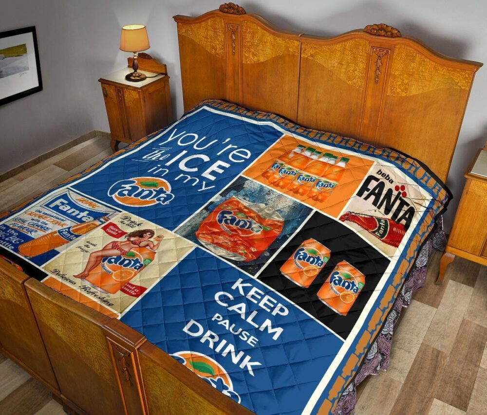 Fanta Quilt Blanket Funny Gift For Soft Drink Lover