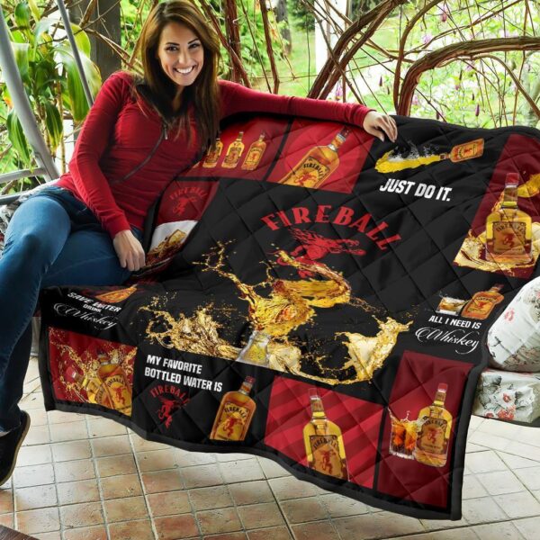 fireball cinnamon quilt blanket all i need is whisky gift idea eqwjb