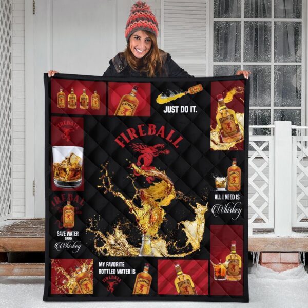 fireball cinnamon quilt blanket all i need is whisky gift idea rkvgl