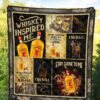 fireball quilt blanket whiskey inspired me funny gift idea mnp0h