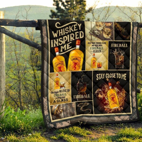 fireball quilt blanket whiskey inspired me funny gift idea yl8ub