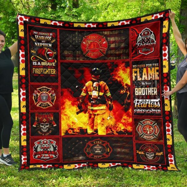 firefighter quilt blanket amazing gift idea 0mtx4