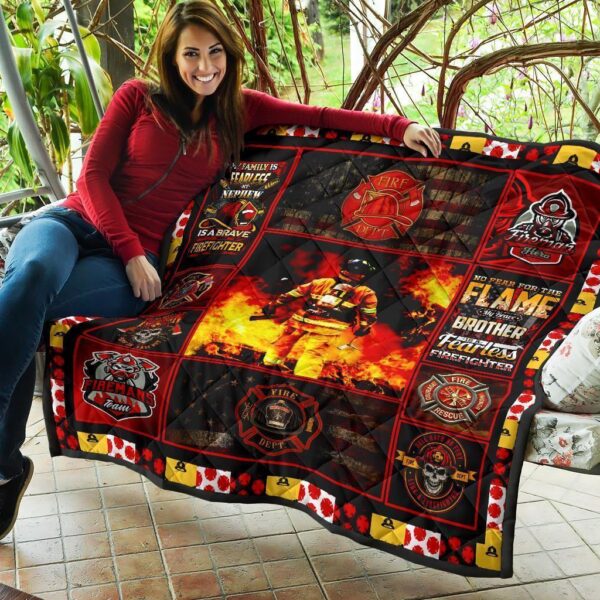 firefighter quilt blanket amazing gift idea kwv8v