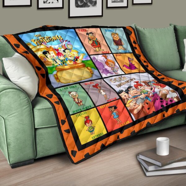 flintstone 60th anniversary quilt blanket cartoon fan gift 9jyil