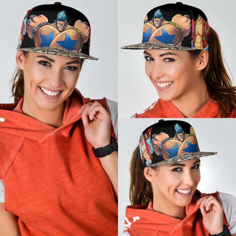 Franky Snapback Hat One Piece Anime Gift Idea