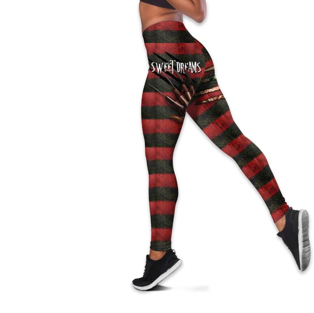 Freddy Krueger Pattern Tank Top Legging Set Outfit | CTLJS42