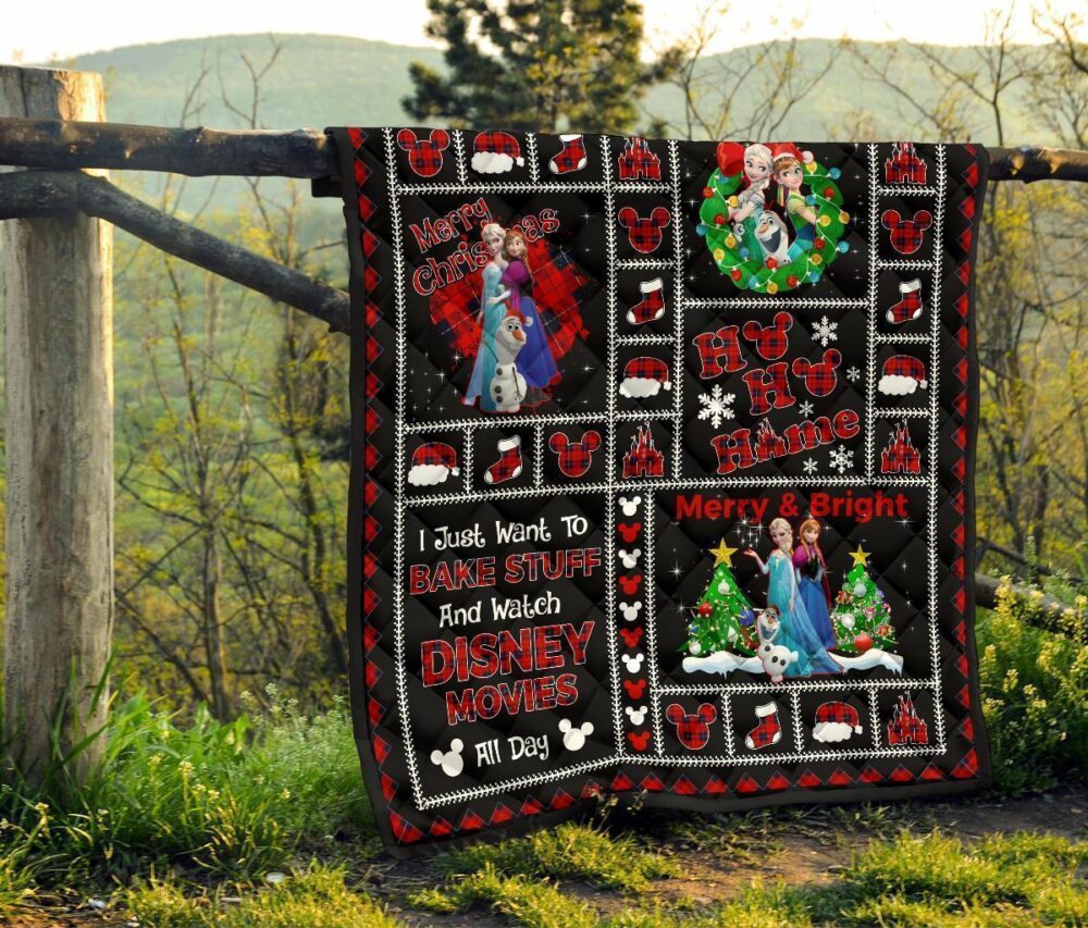 Frozen Quilt Blanket DN Princess Christmas Theme Gift Idea