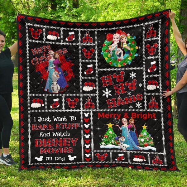 Frozen Quilt Blanket DN Princess Christmas Theme Gift Idea