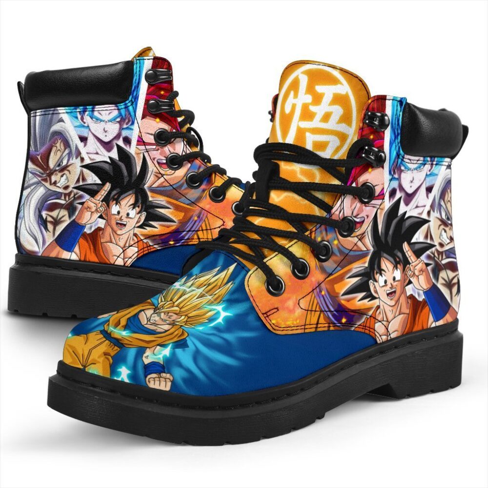Goku Dragon Ball All Season Boots | Casual Shoes | Vegan Leather Anime Custom Boot Shoes TB147