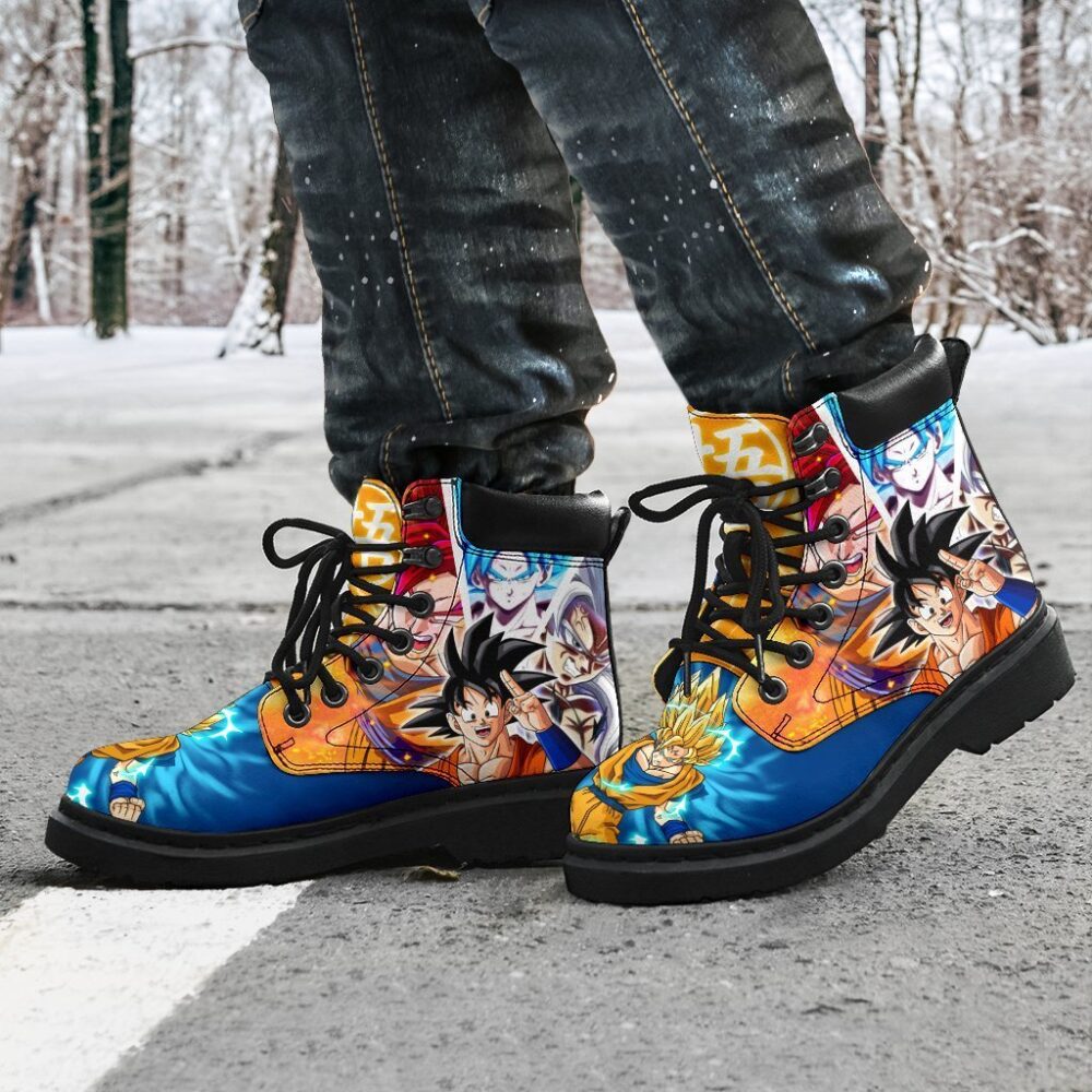 Goku Dragon Ball All Season Boots | Casual Shoes | Vegan Leather Anime Custom Boot Shoes TB147