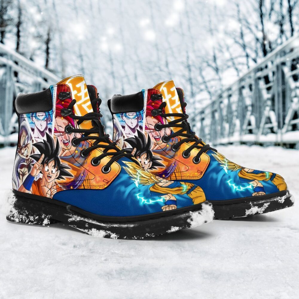 Goku Dragon Ball All Season Boots | Casual Shoes | Vegan Leather Anime Custom Boot Shoes TB147