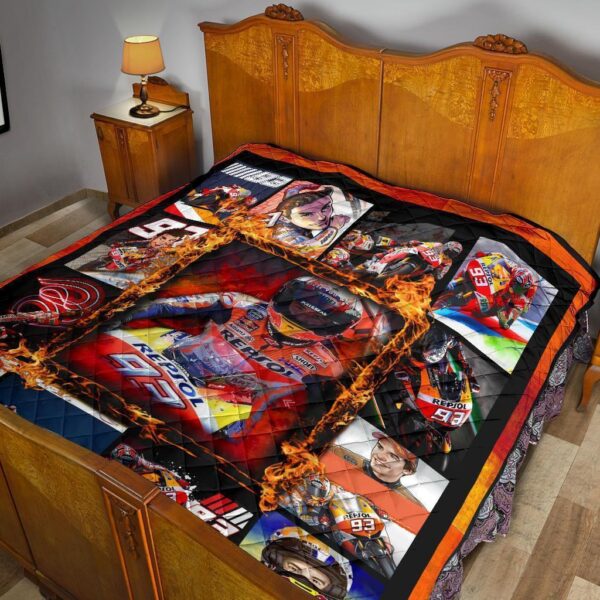 grand pix marc marquez quilt blanket motogp fan gift idea 1m3t8