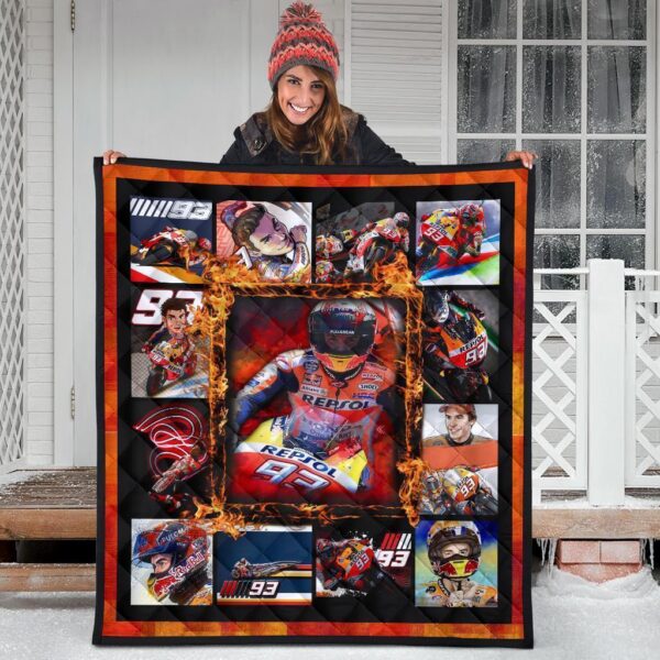 grand pix marc marquez quilt blanket motogp fan gift idea ggjt3