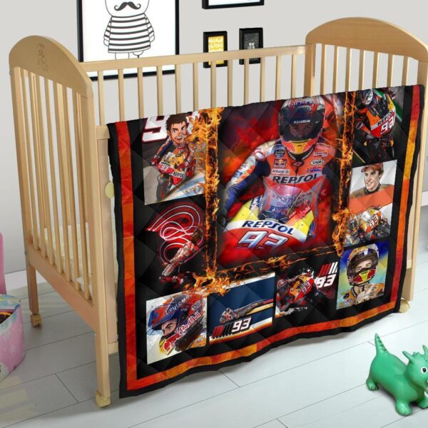 grand pix marc marquez quilt blanket motogp fan gift idea yqggl