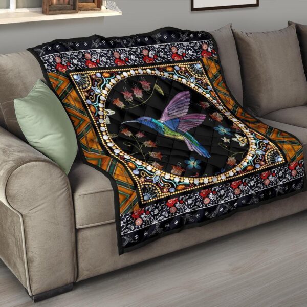 graphic art humming bird quilt blanket gift idea 7hr5z