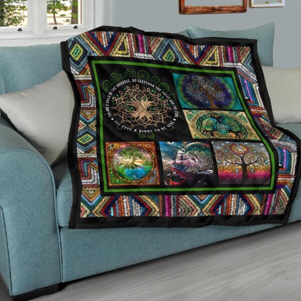 graphic art tree of life quilt blanket gift for earth lover cvg9e