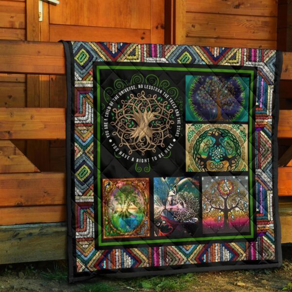 graphic art tree of life quilt blanket gift for earth lover ka6hg