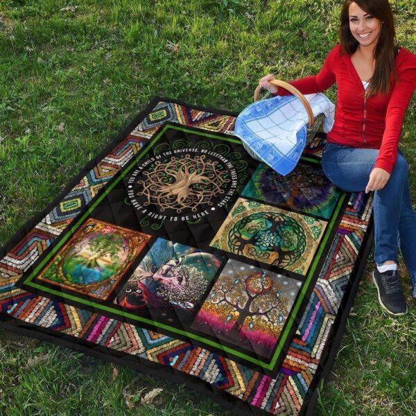 graphic art tree of life quilt blanket gift for earth lover m72fd