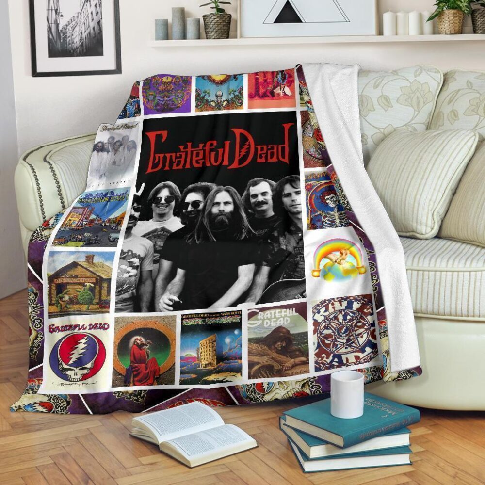 Grateful Dead Fleece Blanket Music Band Fan Gift Idea