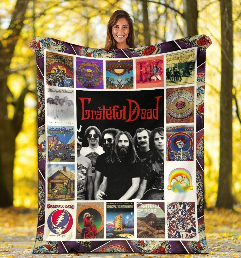 Grateful Dead Fleece Blanket Music Band Fan Gift Idea