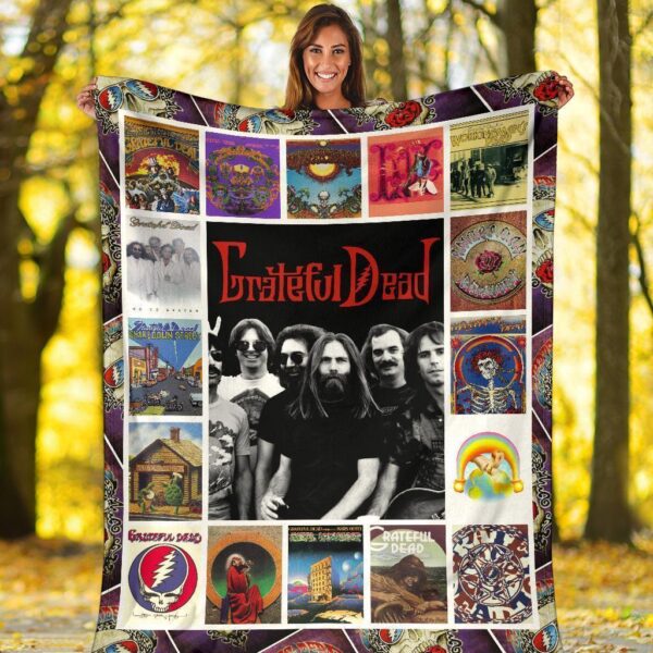 grateful dead fleece blanket music band fan gift idea 6x5w7